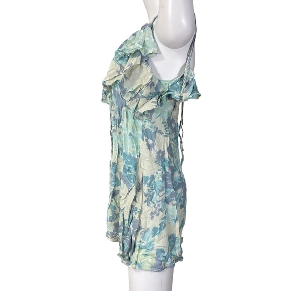 Kimchi Blue Floral Ruffle Blue Tunic Dress - Picture 7 of 9